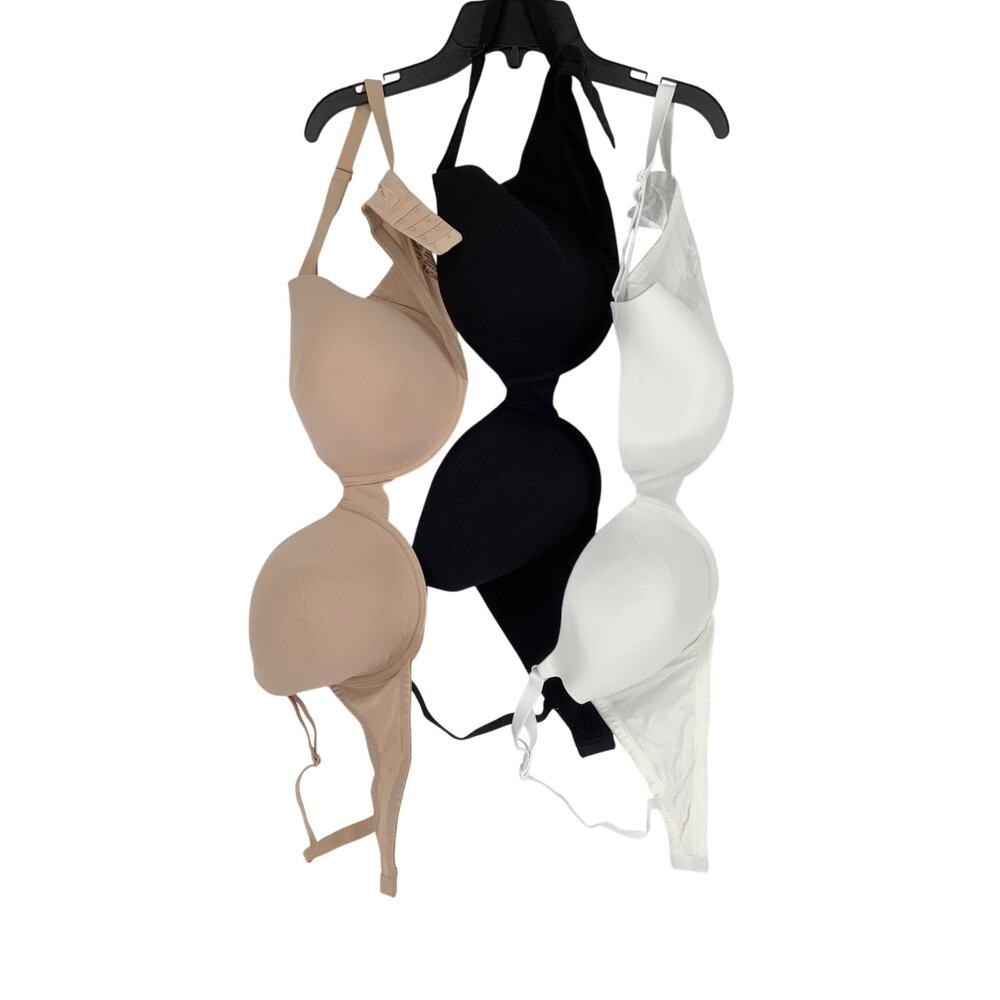 Fruit of the Loom 3 Pack Women's 40D Black White Nude Cotton T-Shirt Bra K23-22